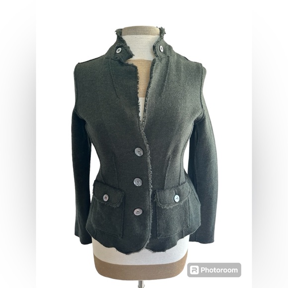 Eileen Fisher Merino wool military jacket PL - Picture 1 of 5